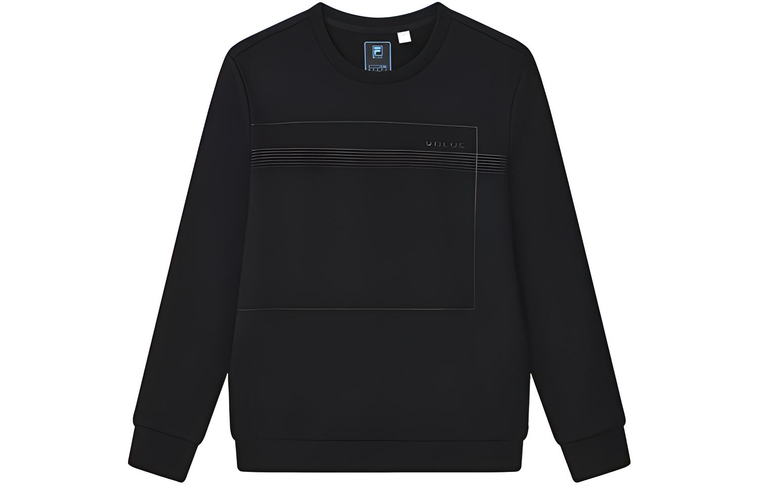 FILA Casual Knitted Pullover Sweatshirt Black Long Sleeve F11M242204F-BK