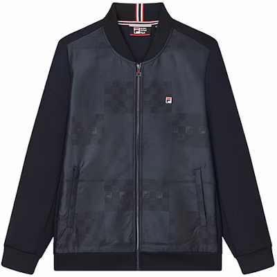 FILA 休闲标志针织夹克 传奇蓝 F11M211508F-NV Order FILA 休闲标志针织夹克 传奇蓝 F11M211508F-NV