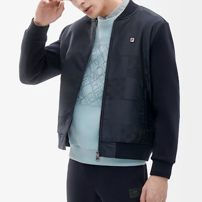 FILA 休闲标志针织夹克 传奇蓝 F11M211508F-NV Purchase FILA 休闲标志针织夹克 传奇蓝 F11M211508F-NV