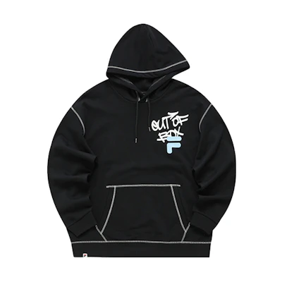 FILA Casual Loose Fit Hoodie Unisex Deep Black T11U216202FBK