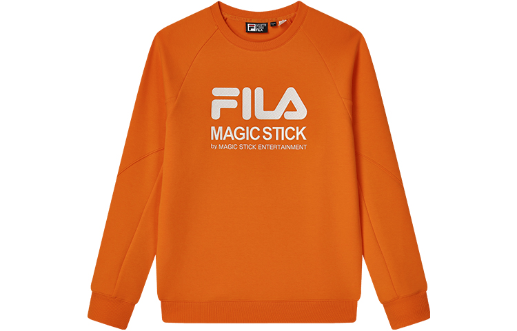 FILA Casual Loose Logo Knit Pullover Sweatshirt Deep Orange F51M249215F-OR