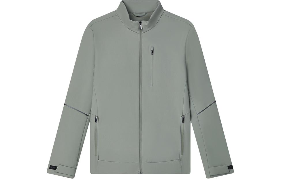FILA Casual Simple Stand Collar Zip-Up Jacket in Blackish Green F11M412706F-KK