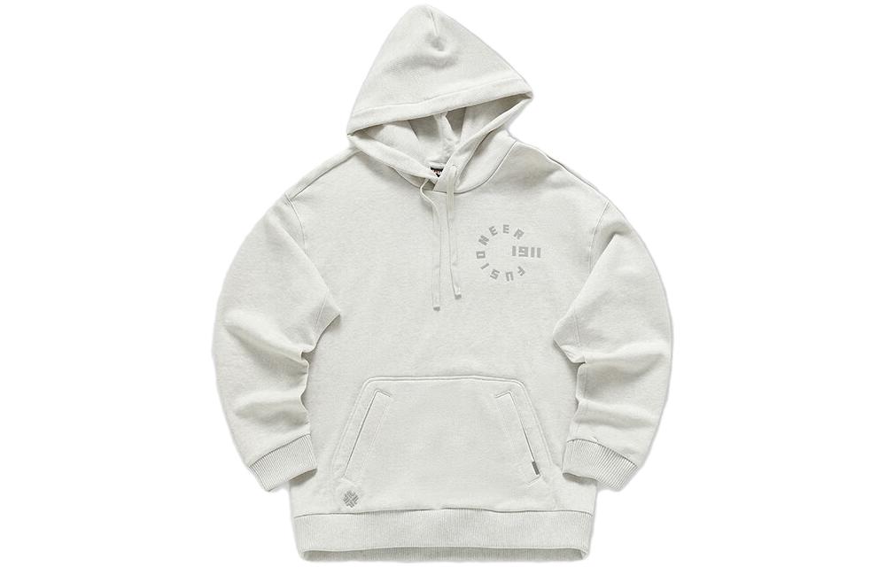 FILA Casual Solid Color Hoodie Unisex White Gray Loose Fit T11U413204F-MG