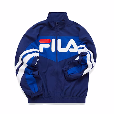 FILA Casual Sports Colorblock Woven Jacket Oil Blue T11M112703F-DB