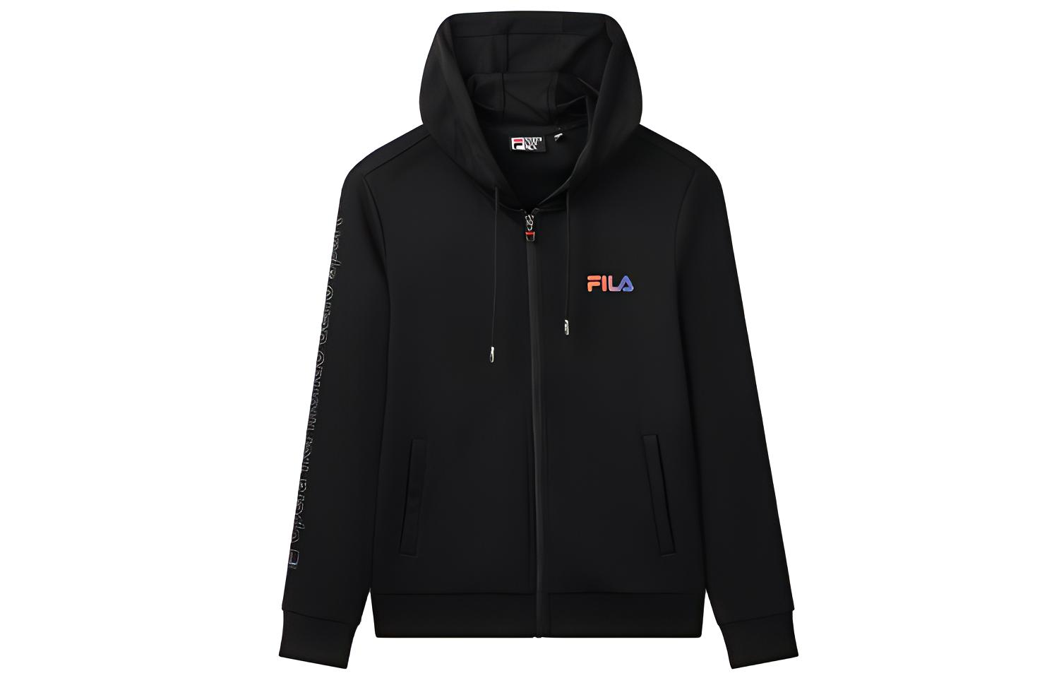 FILA Casual Sports Hoodie Jacket - Black F11M038502F-BK