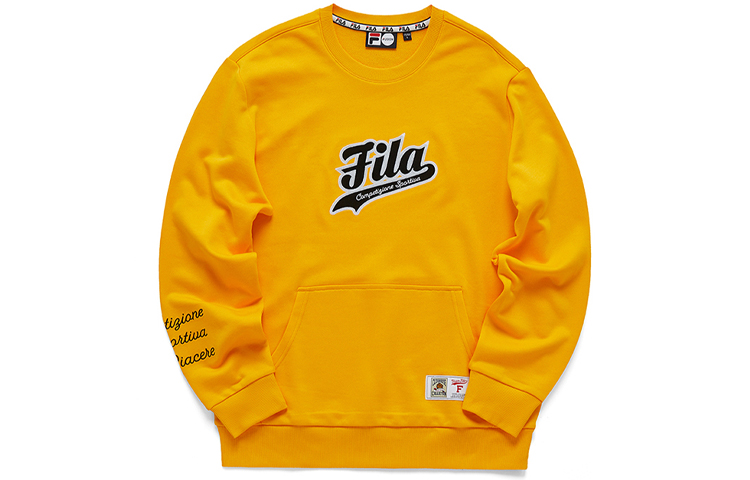 FILA Casual Sports Pullover Hoodie Yellow with Transforming Logo T11M112211F-YE