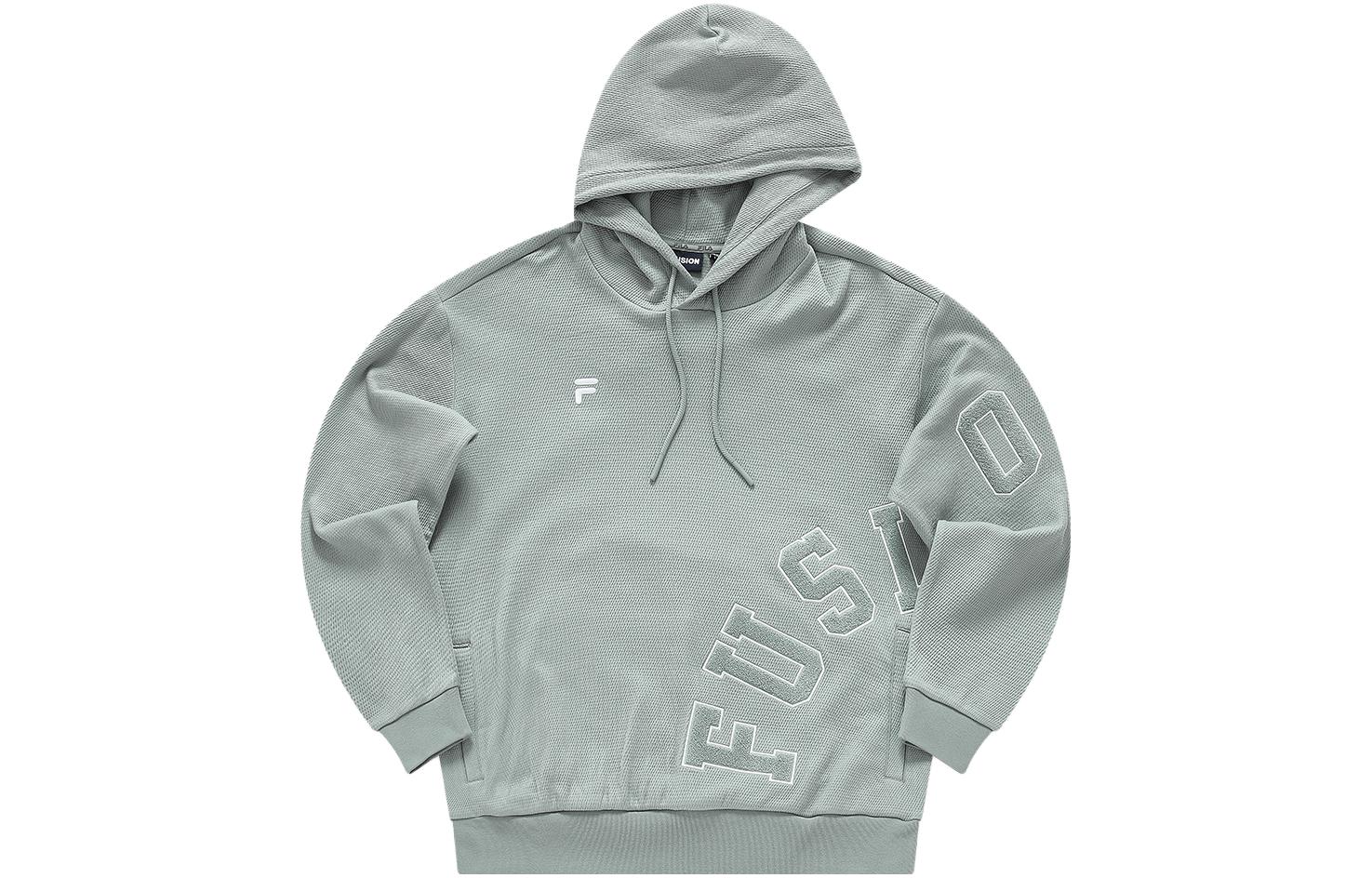 FILA Casual UNIFORM Logo Print Loose Fit Hoodie - Ash Gray T11M345202FGY