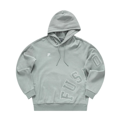 FILA Casual UNIFORM Logo Print Loose Fit Hoodie - Ash Gray T11M345202FGY