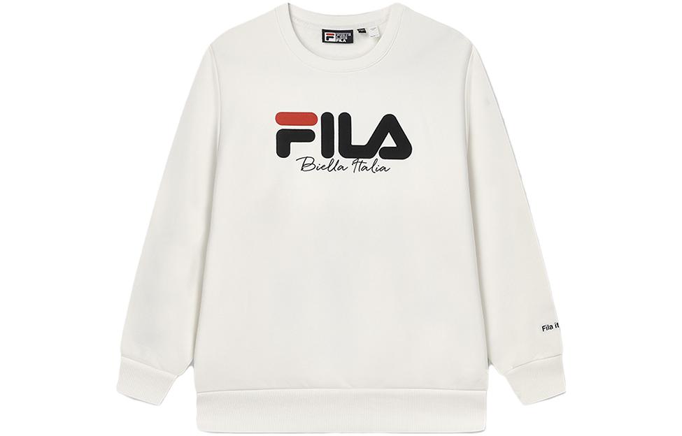FILA Casual Unisex Fleece Lined Crewneck Sweatshirt - Off-White F51U349298A-IV