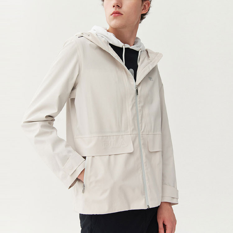 FILA Casual Woven Hooded Jacket Off-White F11M112716FIV 圖 5