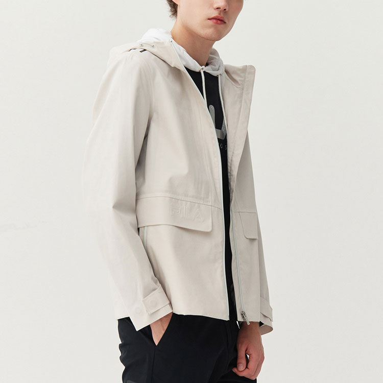 FILA Casual Woven Hooded Jacket Off-White F11M112716FIV 圖 7