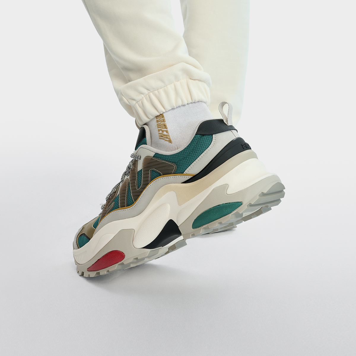 FILA Cella Sneakers 'Beige Green Brown' 圖 7