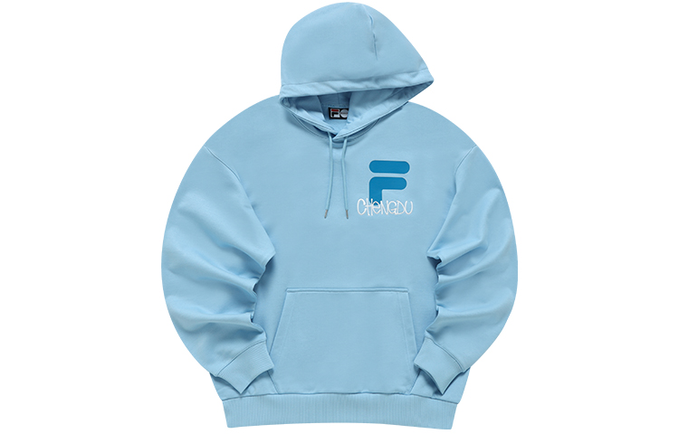 FILA Chengdu Exclusive Oversized Hoodie with Big Logo in Narcissus Blue (Unisex) T11U146208F-LB