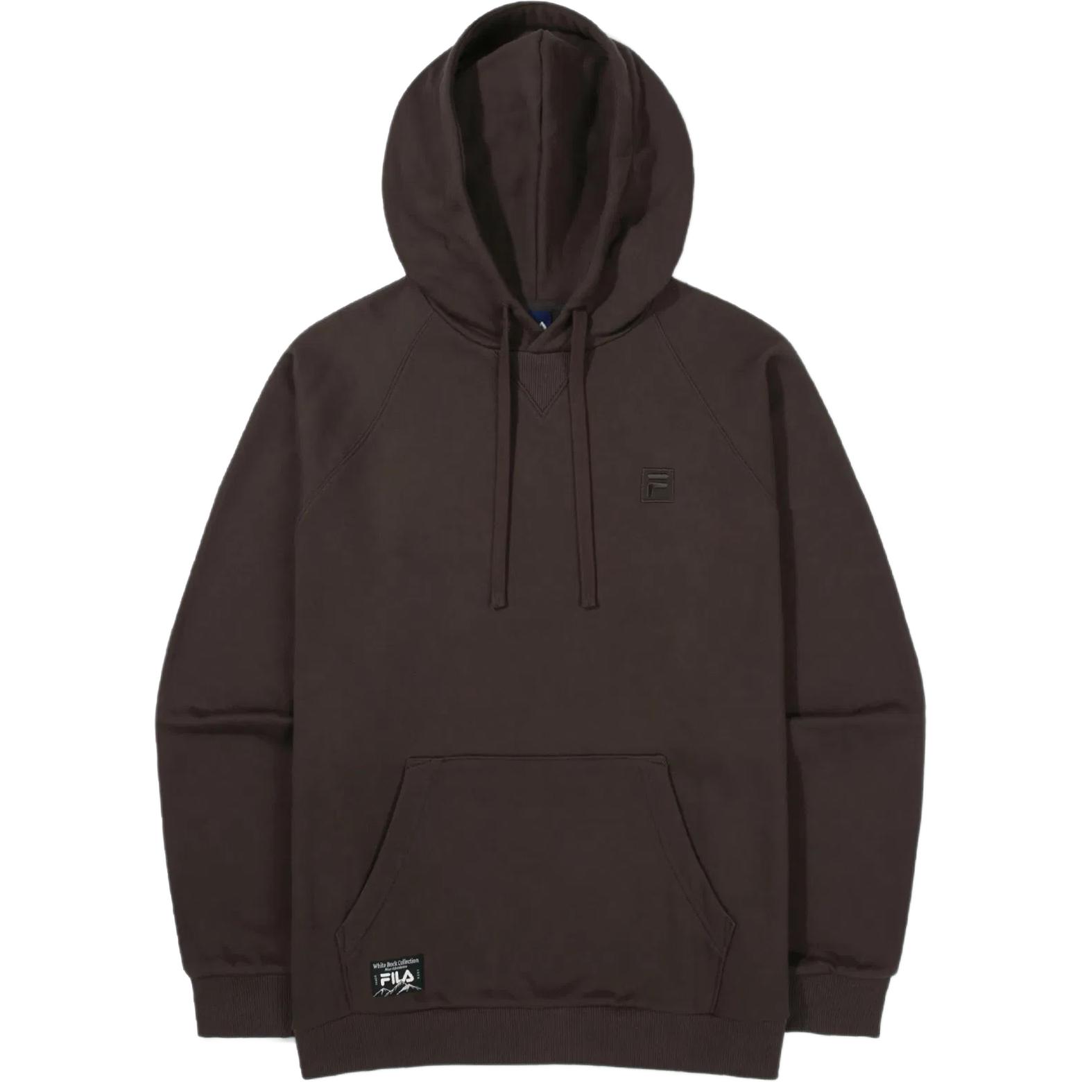 FILA Chocolate Brown Hoodie - Relaxed Fit Long Sleeve Pullover FS2POG3110X-CHO