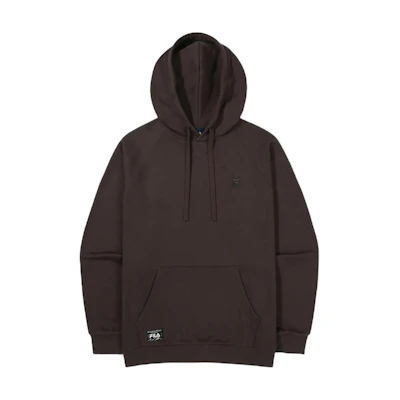 FILA Chocolate Brown Hoodie - Relaxed Fit Long Sleeve Pullover FS2POG3110X-CHO
