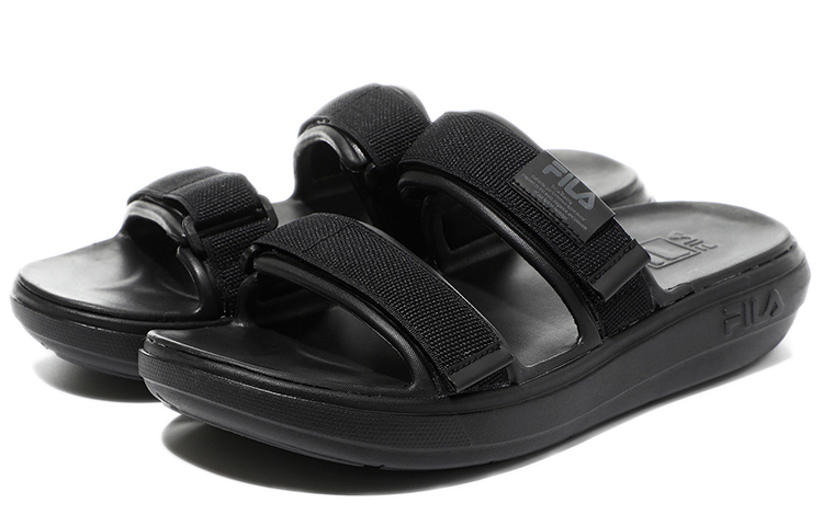 FILA Chunky Platform Velcro Slide 'Black' 圖 3