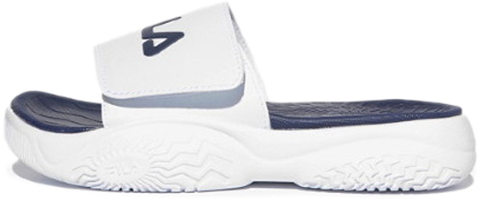 Fila 斐樂 厚底魔術貼 簡約休閒拖鞋 白藍色 韓版 Buy Fila 斐樂 厚底魔術貼 簡約休閒拖鞋 白藍色 韓版