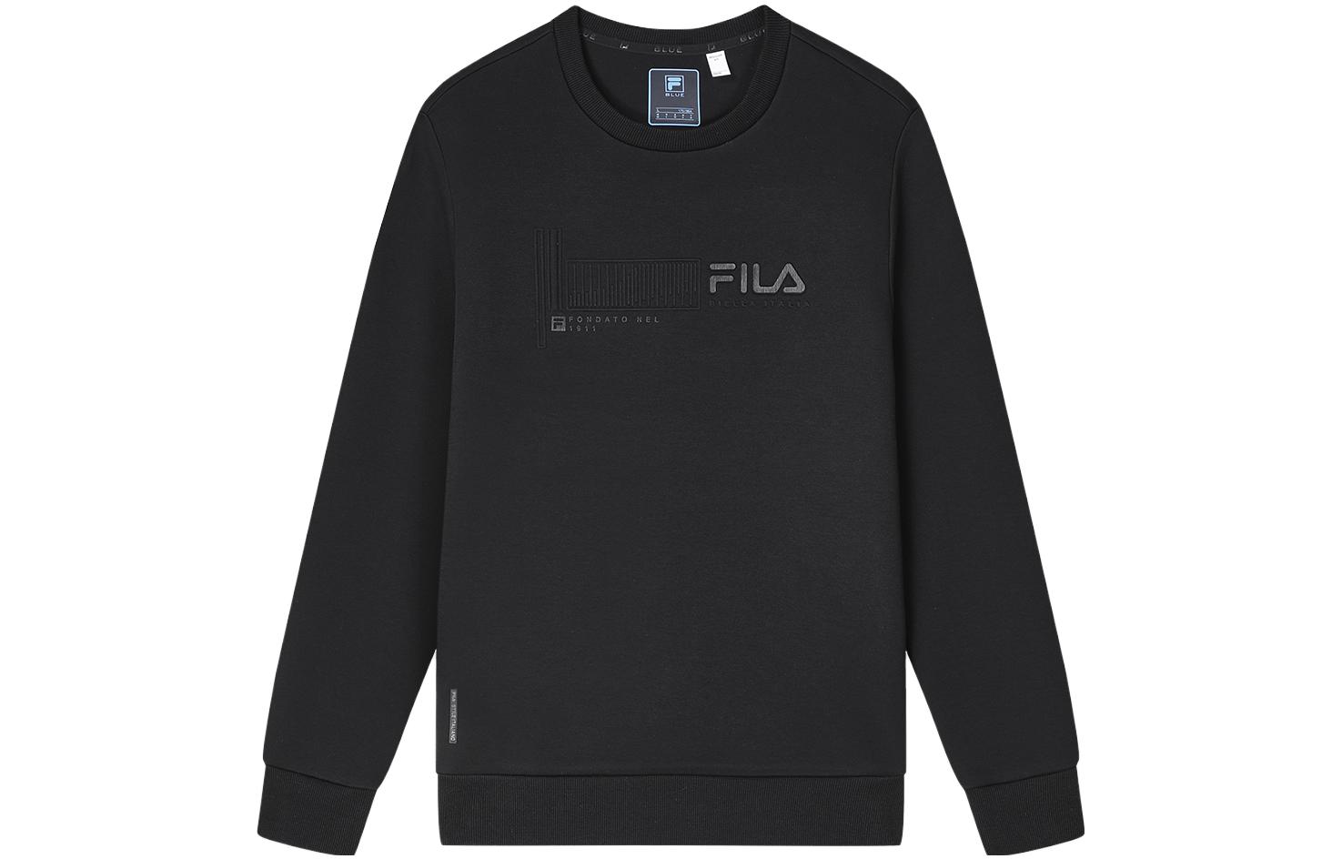 FILA Classic Black Crewneck Pullover Sweatshirt F11M342203R-BK
