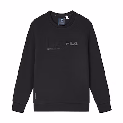 FILA Classic Black Crewneck Pullover Sweatshirt F11M342203R-BK