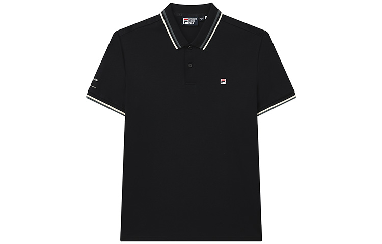 FILA Classic Black Short-Sleeve Knit Polo Shirt F11M228114FBK