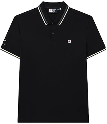 FILA Classic Black Short-Sleeve Knit Polo Shirt F11M228114FBK Buy FILA Classic Black Short-Sleeve Knit Polo Shirt F11M228114FBK