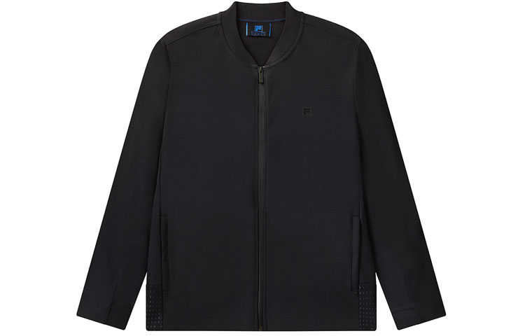 FILA Classic Blue Casual Knit Solid Jacket F11M042501F-NV