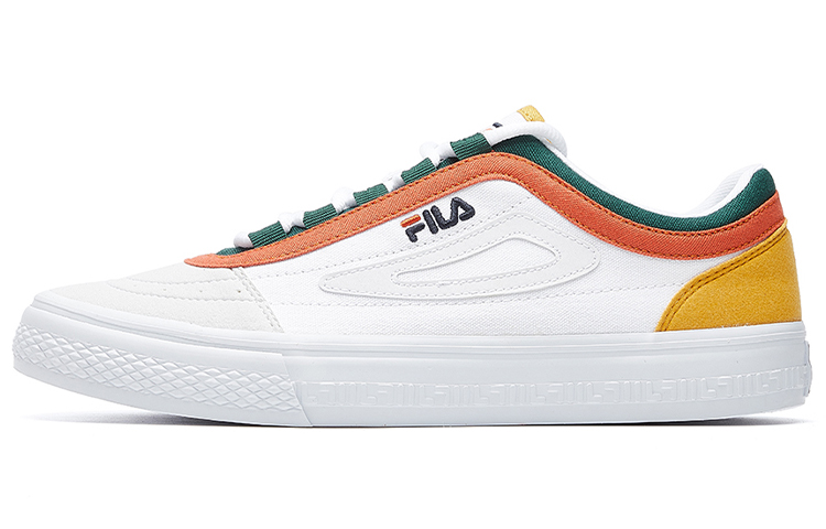 FILA CLASSIC BOARDER skateboard canvas shoes White/Yellow/Orange F12M034423FWN