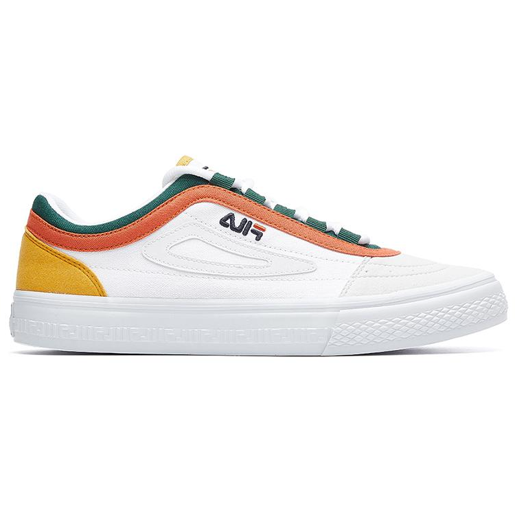 Order FILA CLASSIC BOARDER scarpe da skateboard canvas Bianco/Giallo/Arancione F12M034423FWN