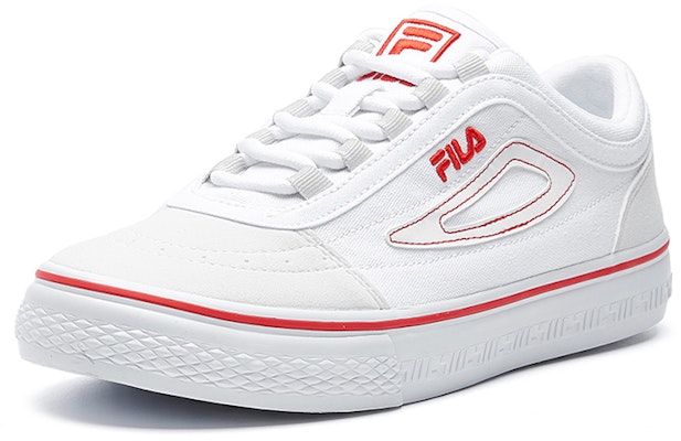 FILA CLASSIC BOARDER skateboard canvas shoes White/red F12M034423FWT Order FILA CLASSIC BOARDER skateboard canvas shoes White/red F12M034423FWT