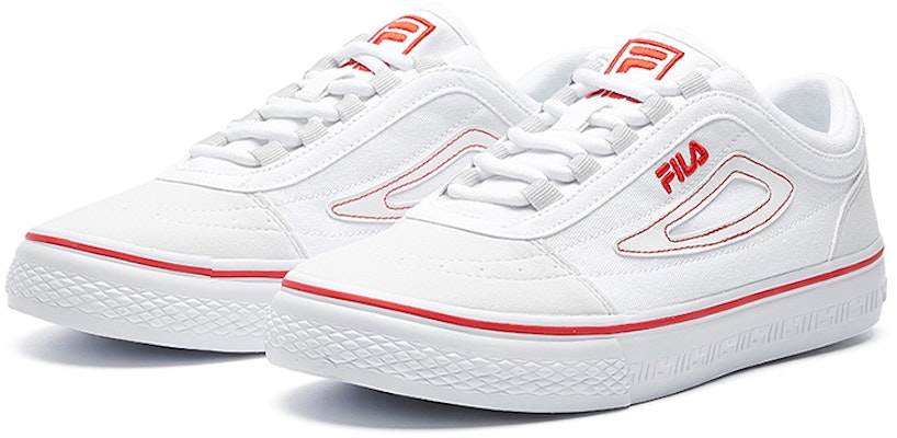 FILA CLASSIC BOARDER skateboard canvas shoes White/red F12M034423FWT Lookbook FILA CLASSIC BOARDER skateboard canvas shoes White/red F12M034423FWT