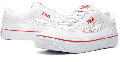 Shop FILA CLASSIC BOARDER Skateboard Canvas Schuhe Weiß/Rot F12M034423FWT
