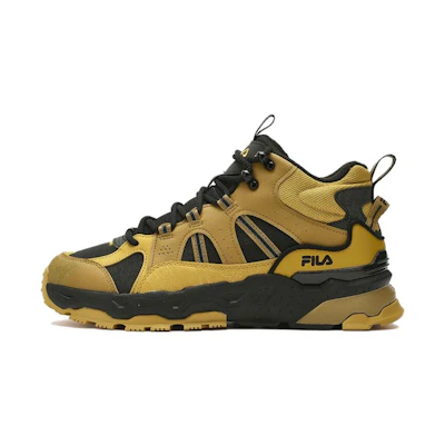 FILA Classic Court Shoes 'Black Yellow'