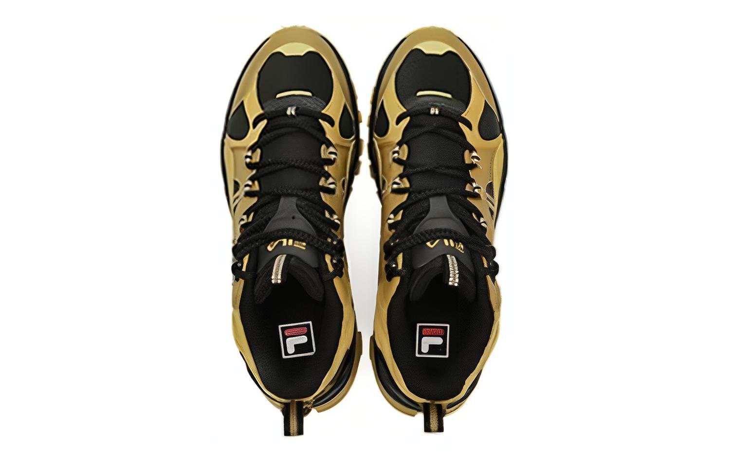 FILA Classic Court Shoes 'Black Yellow' 圖 4