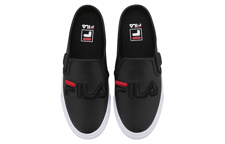 Shop Fila 斐樂 Classic Kics 輕便舒適 半拖運動休閒鞋 黑紅