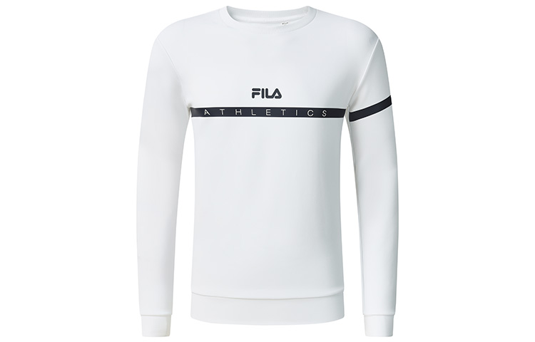 FILA Classic Logo Crewneck Knit Sweatshirt White () A11M241217F-WT