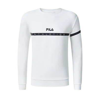 FILA Classic Logo Crewneck Knit Sweatshirt White () A11M241217F-WT