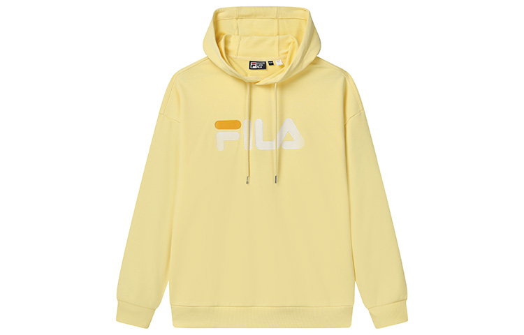 FILA Classic Logo Hoodie in Pale Banana Yellow Unisex Casual Loose Fit F51U238298F-YE