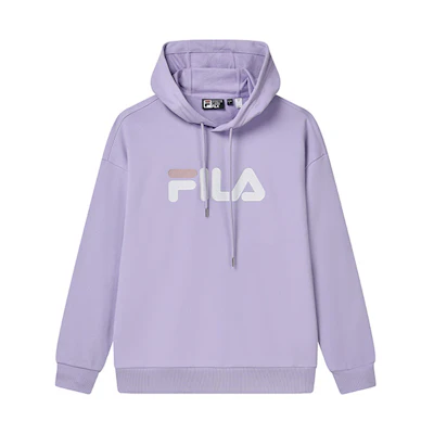 FILA Classic Logo Hoodie Lavender Unisex - Retro Casual Oversized Style F51U238298F-PR
