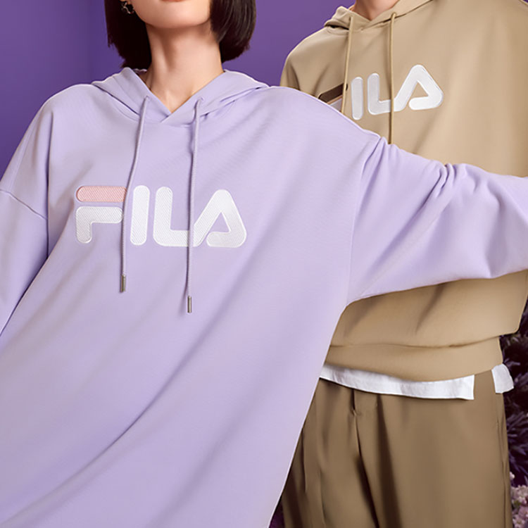 FILA Classic Logo Hoodie Lavender Unisex - Retro Casual Oversized Style F51U238298F-PR 圖 4