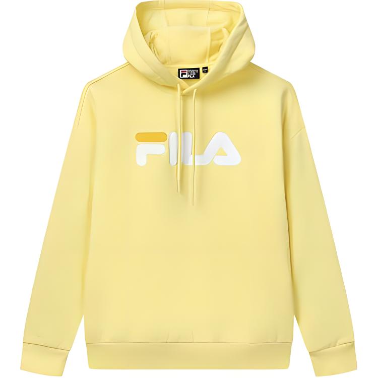 FILA Classic Loose Fit Logo Hoodie Banana Yellow Unisex Casual Wear F51U248298F-YE