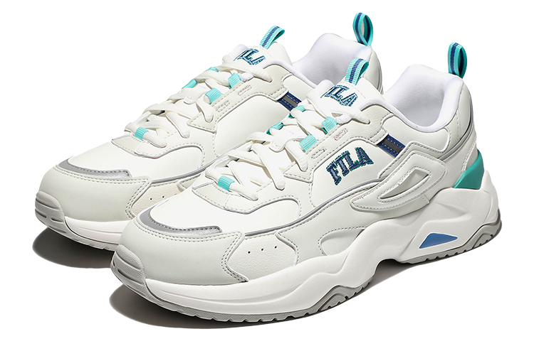 Shop 휠라 클래식 스니커즈 (흰/파/녹색) 1RM02120E_143