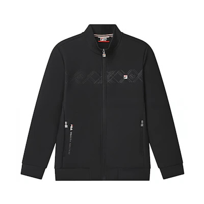 FILA Classic Solid Business Casual Knitted Jacket in Legend Blue F11M311501F-NV