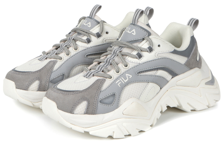 Order Fila 斐樂魚骨復古休閒老爹鞋 白灰 韓版