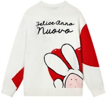 FILA CNY Bunny Sweater Unisex Knit Kartun Crewneck Putih Awan. F11U319401F-WT Lookbook FILA CNY Bunny Sweater Unisex Knit Kartun Crewneck Putih Awan. F11U319401F-WT