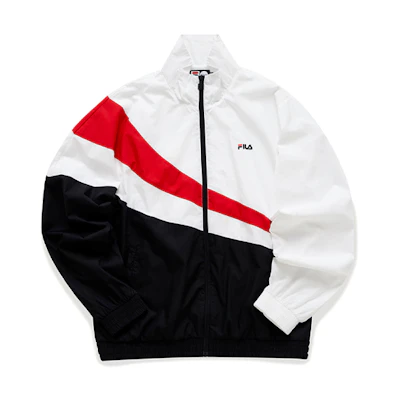 FILA Color-Block Loose Fit Track Jacket - Standard White T11M111708F-WT