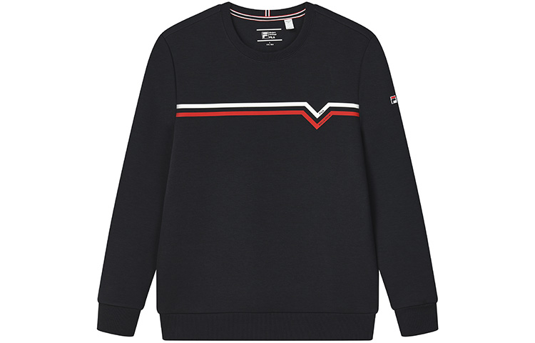FILA Colorblock Crewneck Knit Pullover Sweatshirt - Legend Blue F11M241203F-NV