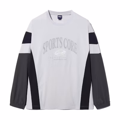 FILA Colorblock Crewneck Oversized Sweatshirt Unisex - Gray FS2POH1110X-DGY
