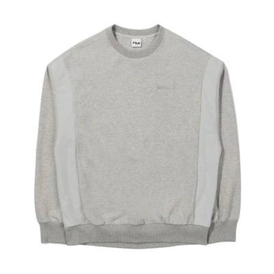 FILA Colorblock Crewneck Pullover Sweatshirt Grey FS2POE1182X-LML