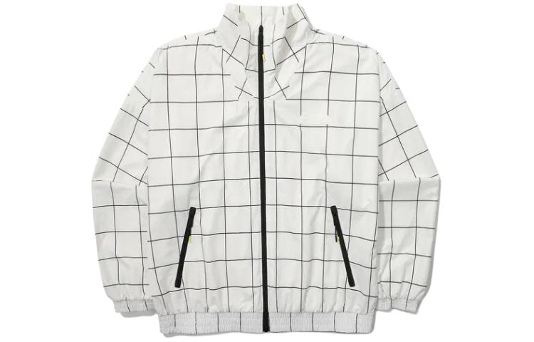 FILA Colorblock Full-Print Zip-Up Jacket Unisex White FS2JKG1G01X-OWH