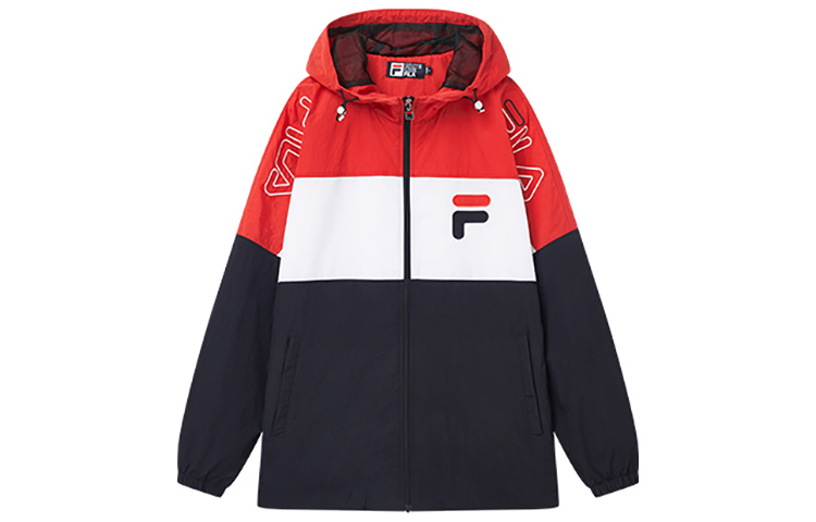 FILA Colorblock Hooded Woven Jacket Legend Blue (Unisex) F11M938702F-NV